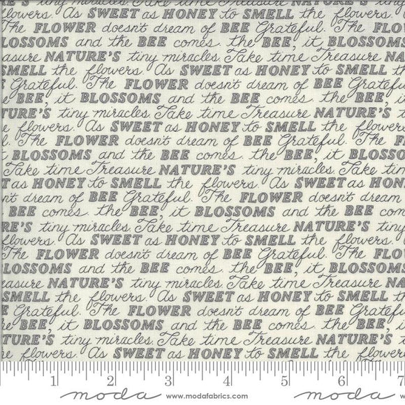 Moda Fabrics Bee Grateful Dove Grey 19963 14