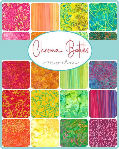 Moda Fabrics Chroma Batiks Jelly Roll 40 pieces 2.5