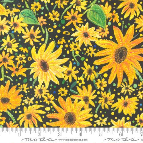 Moda Fabrics Enchanted Dreamscape Sunflower  Black 51261 13
