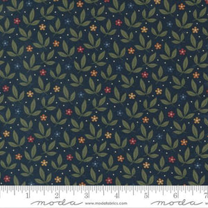 Moda Fabrics Fluttering  Leaves Blue Spruce  9734 14