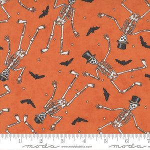 Moda Fabrics Ghostly Greetings  Pumpkin 56042 12