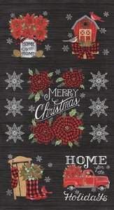 Moda Fabrics Home Sweet Holidays Panel 24" x 44"  56000 13