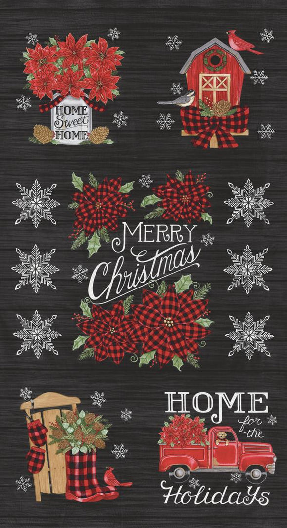 Moda Fabrics Home Sweet Holidays Panel 24