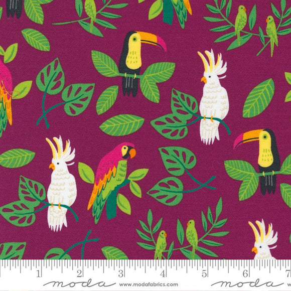 Moda Fabrics Jungle Paradise Magenta 20782 17
