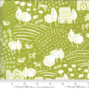 Moda Fabrics On the Farm Pasture Green 20703 17