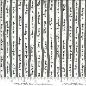 Moda Fabrics Quotation Graphite Grey 1732 12