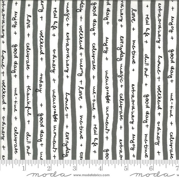 Moda Fabrics Quotation Graphite Grey 1732 12