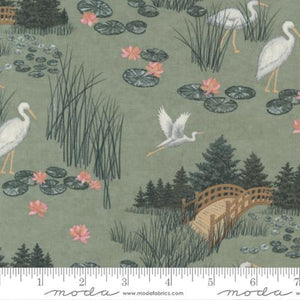 Moda Fabrics Watermarks Scenic  Lily Pad 6914 17