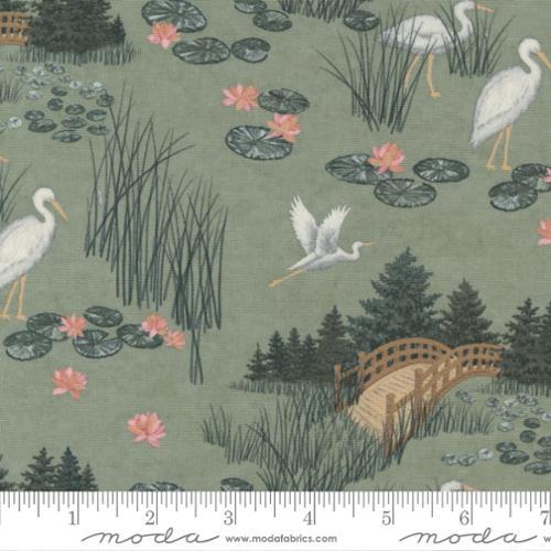 Moda Fabrics Watermarks Scenic  Lily Pad 6914 17