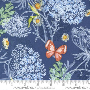 Moda Fabrics Wild Blossoms Navy 48733 25