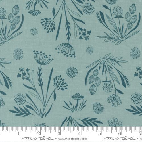 Moda Fabrics Woodland Wildflowers Bluestone  45583 17