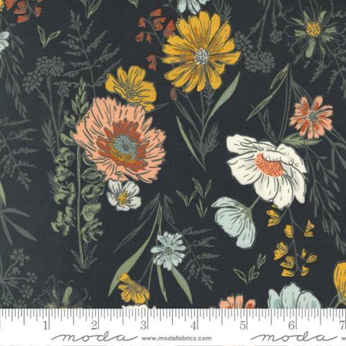 Moda Fabrics Woodland Wildflowers Charcoal 45580 19