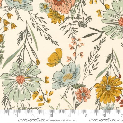 Moda Fabrics Woodland Wildflowers Dark Lake  45580 18