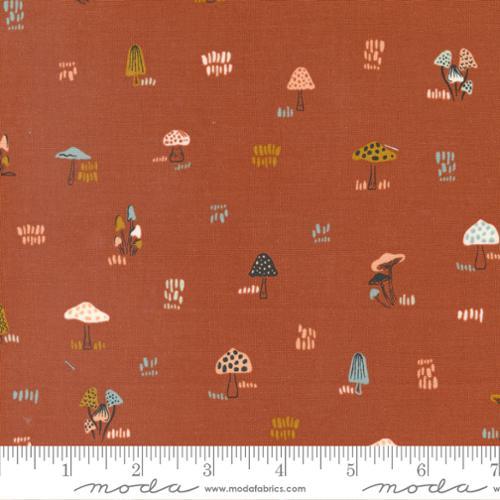 Moda Fabrics Woodland Wildflowers Rust  45585 24