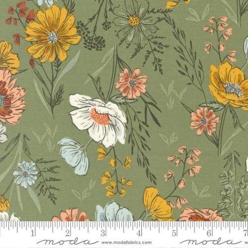 Moda Fabrics Woodland Wildflowers Stones Moss  45580 21