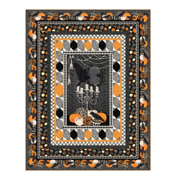 Night Raven Quilt Pattern from Northcott finished size 70