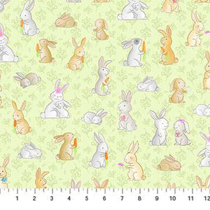 Northcott Bunnies For Baby 10212-70 Green