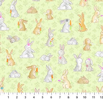 Northcott Bunnies For Baby 10212-70 Green
