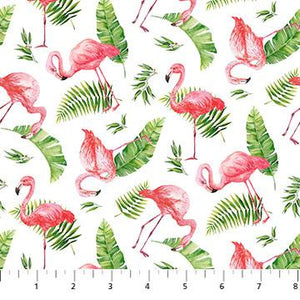 Northcott Fabrics Flamingo Bay Flamingo Toss 24293-10