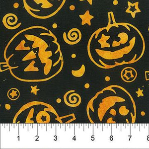 Northcott Fabrics Midnight Magic Batik  Pumpkin  83000-58
