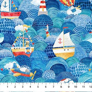 Northcott Fabrics Out to Sea Boats DP26652-45