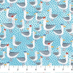Northcott Fabrics Out to Sea Seagulls 26654-43