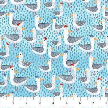 Northcott Fabrics Out to Sea Seagulls 26654-43