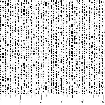 Northcott Fabrics Rollicking Robots Binary 10037-10