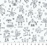 Northcott Fabrics Rollicking Robots Drawing Board 10035-10