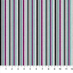 Northcott Fabrics Silhouette Barcode Stripe 23992-99