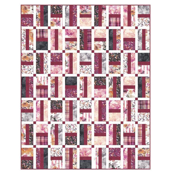 Vivian Crossbars Pattern by Pine Tree Country Quilts finished size 53