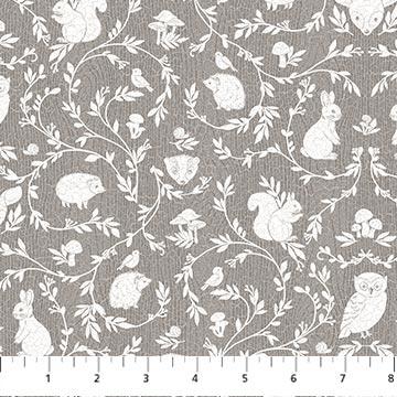 Northcott Fabrics Woodland Adventures Mid Gray 25269-94