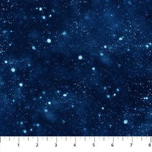 Northcott Father Christmas Navy  24698-48