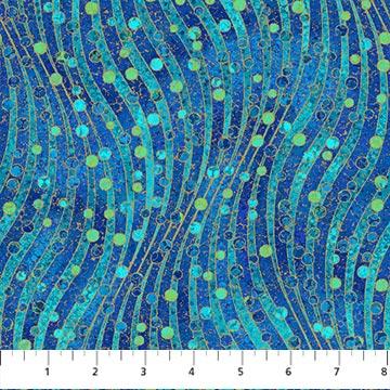 Northcott Shimmer Paradise Blue Multi 25245M-44
