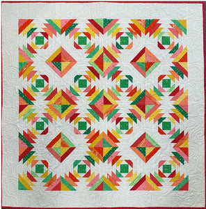 Pineapple Rings Quilt Starter Kit finished size 48" x 48" pattern by Jean Ann Wright for Cut Loose P