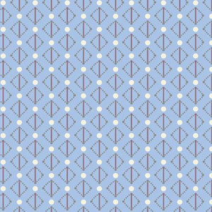 QT Fabrics Coco Chic Diamond Dots Blue 1649 28095  B 150