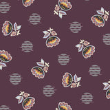 QT Fabrics Coco Chic  Fleur De Dot  Eggplant 1649 28091 M 150