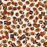 QT Fabrics Football Novelteenie Footballs Cream 27986 E