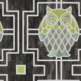 QT Fabrics Nocturne Owl Trellis Graphite 28114 K
