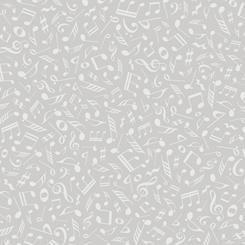 QT Fabrics Quilting Illusions Musical Notes Gray 1649-26761-K-150