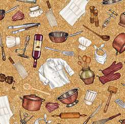 QT Fabrics Sizzle & Spice Chef Toss 29998-A