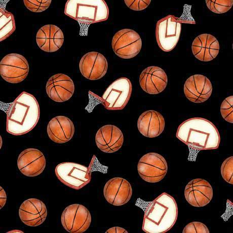 QT Fabrics Slam Dunk Basketball and Hoops 30016-J