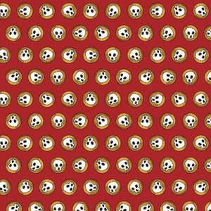 QT Fabrics Steampunk Skulls Red 27774-R