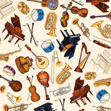 QT Fabrics Tiny Tunes Instrument Toss 28556-E