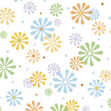 QT Fabrics Whale Of A Time Flower Power White 28100-Z