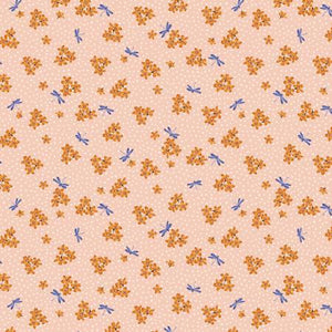 RJR Fabrics Ode To Poppies Delicate Dragonflies Cantaloupe RJ4403-CA2