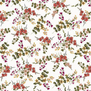 RJR Fabrics Ode To Poppies Gathered Flowers Boysenberry  RJ4404-BO2