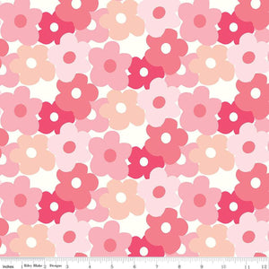 Riley Blake Designs Flannel Flower Power F14697-PINK