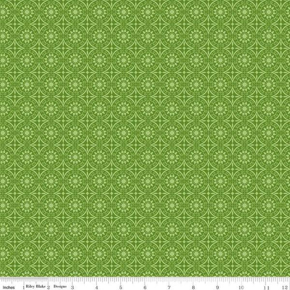 Riley Blake Designs Flour & Flower Tiles  Green C14016-Green