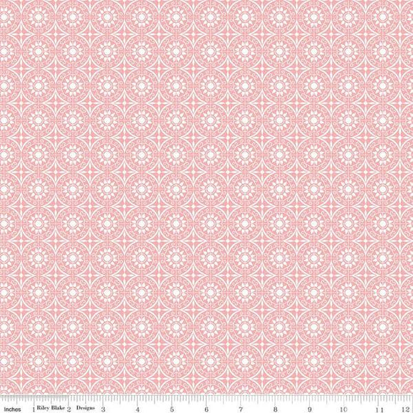 Riley Blake Designs Flour & Flower Tiles  Rose C14016-Rose
